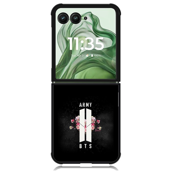 BTS Logo Army Z4700 Motorola Moto Razr+ Plus 2024/2025 Case, Motorola Razr 50 Ultra/50s Ultra Case