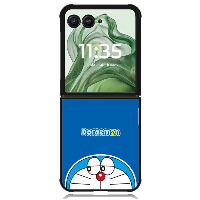 Doraemon Cute Z4917 Motorola Moto Razr+ Plus 2024/2025 Case, Motorola Razr 50 Ultra/50s Ultra Case