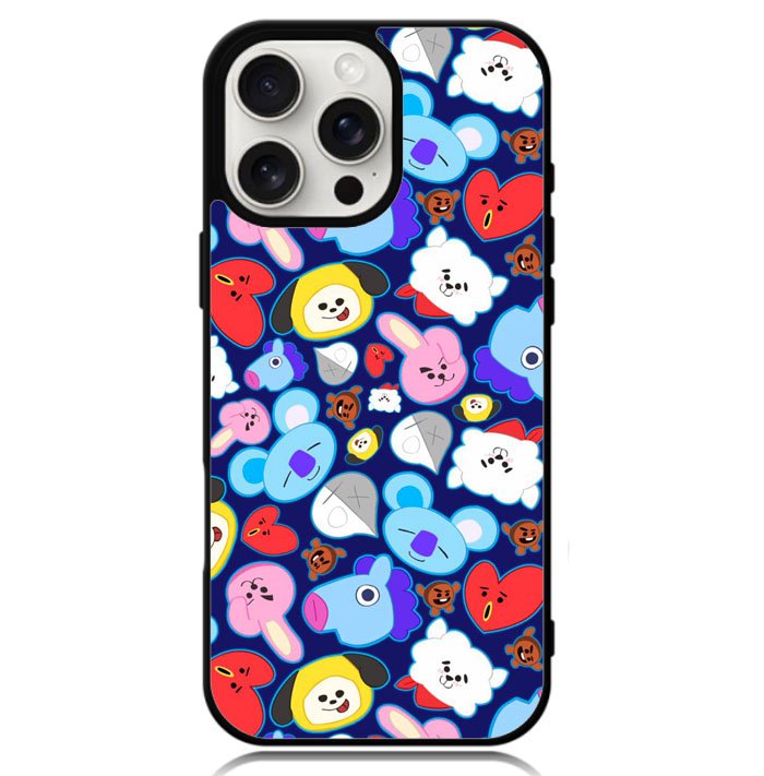 bt21 pattern Z5048 iPhone 16 Pro Max Case