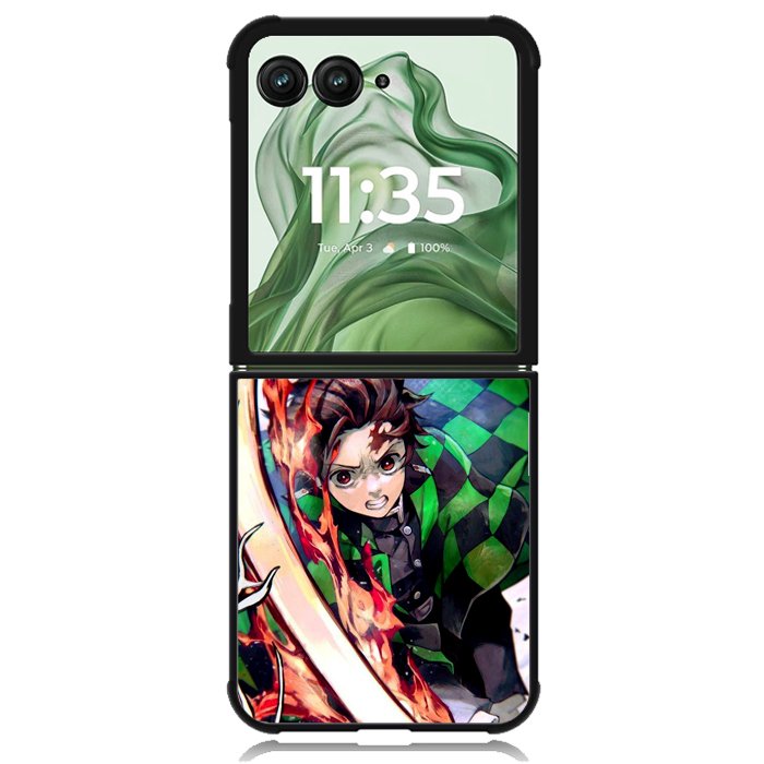 tanjirou kimetsu no yaiba Z5061 Motorola Moto Razr+ Plus 2024/2025 Case, Motorola Razr 50 Ultra/50s Ultra Case