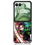 tanjirou kimetsu no yaiba Z5061 Motorola Moto Razr+ Plus 2024/2025 Case, Motorola Razr 50 Ultra/50s Ultra Case
