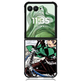 kimetsu no yaiba Z5062 Motorola Moto Razr+ Plus 2024/2025 Case, Motorola Razr 50 Ultra/50s Ultra Case