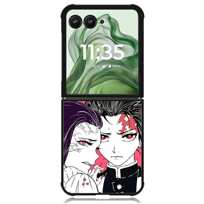 Anime Demon Slayer Kimetsu No Yaiba Z5065 Motorola Moto Razr+ Plus 2024/2025 Case, Motorola Razr 50 Ultra/50s Ultra Case