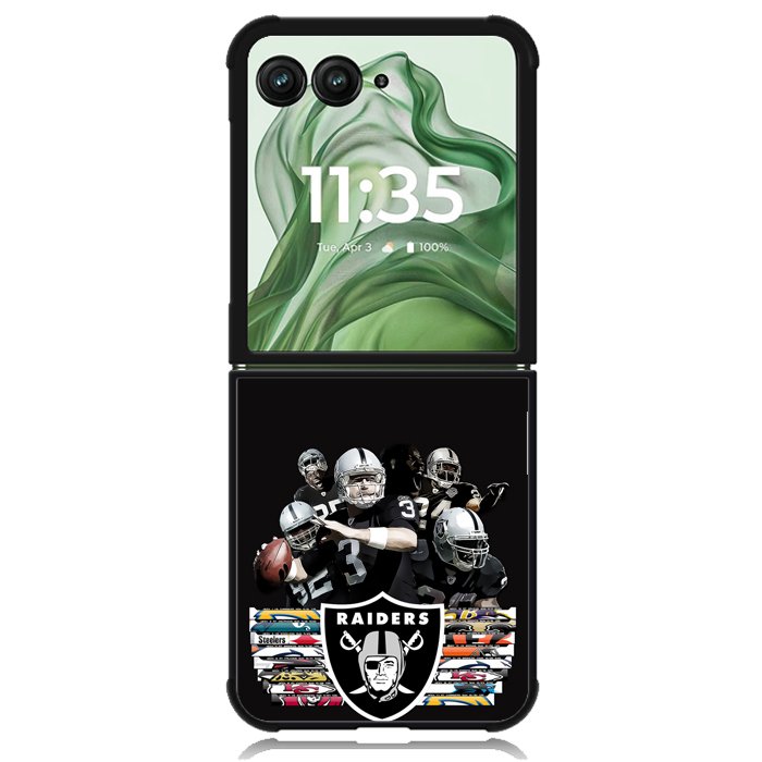 Oakland raiders Z5109 Motorola Moto Razr+ Plus 2024/2025 Case, Motorola Razr 50 Ultra/50s Ultra Case