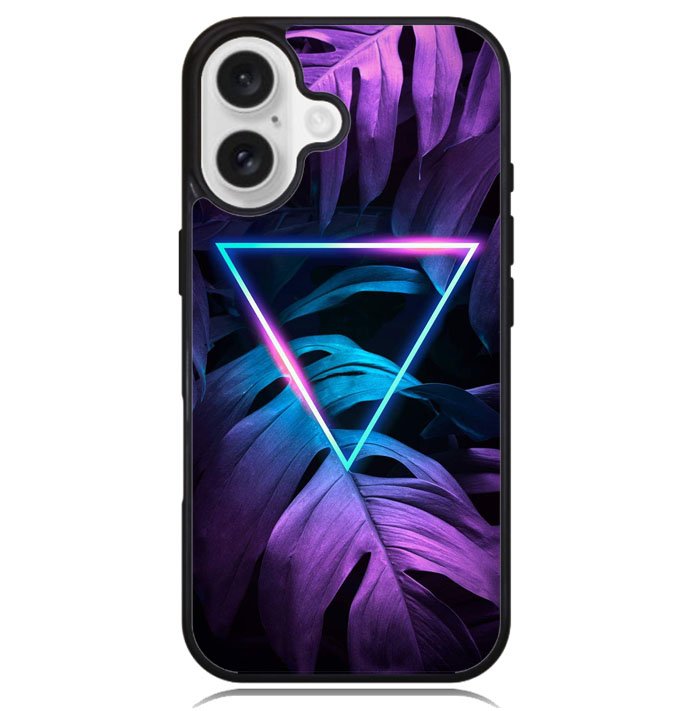 Neon Triangle Monstera Z8001 iPhone 16 Plus Case