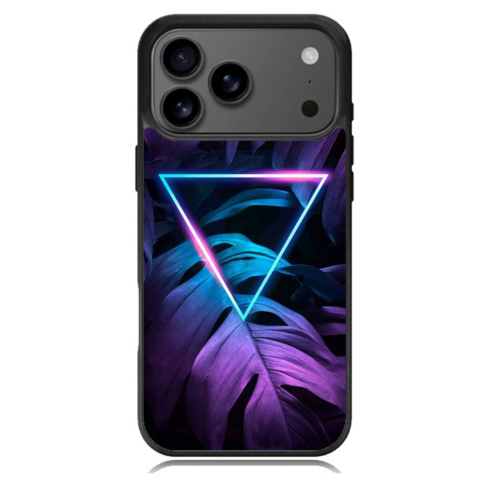 Neon Triangle Monstera Z8001 iPhone 17 Pro Case