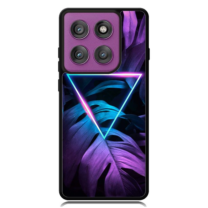 Neon Triangle Monstera Z8001 Motorola Moto Edge 2025 | Moto Edge 60 Fusion | Moto Edge 60 Pro Case