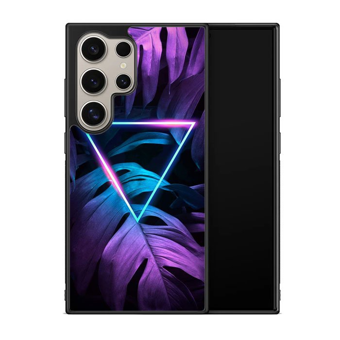 Neon Triangle Monstera Z8001 Samsung Galaxy S25 Ultra 5G Case