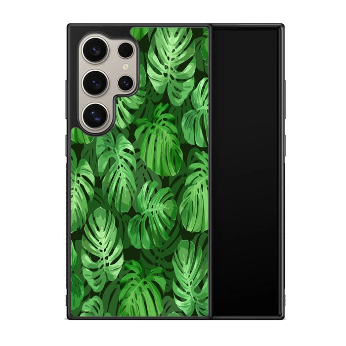 monstera leaves seamless tropical Z8005 Samsung Galaxy S25 Ultra 5G Case