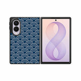 Japanese Gold Cloud Wave Indigo Pattern Z8008 Samsung Galaxy Z Fold 8 Case