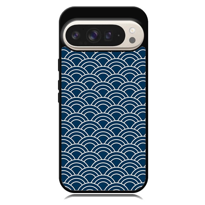 Japanese Gold Cloud Wave Indigo Pattern Z8008 Google Pixel 9 | Google Pixel 9 Pro Case