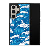 storm waves seamless pattern raging ocean water sea Z8009 Samsung Galaxy S25 Ultra 5G Case