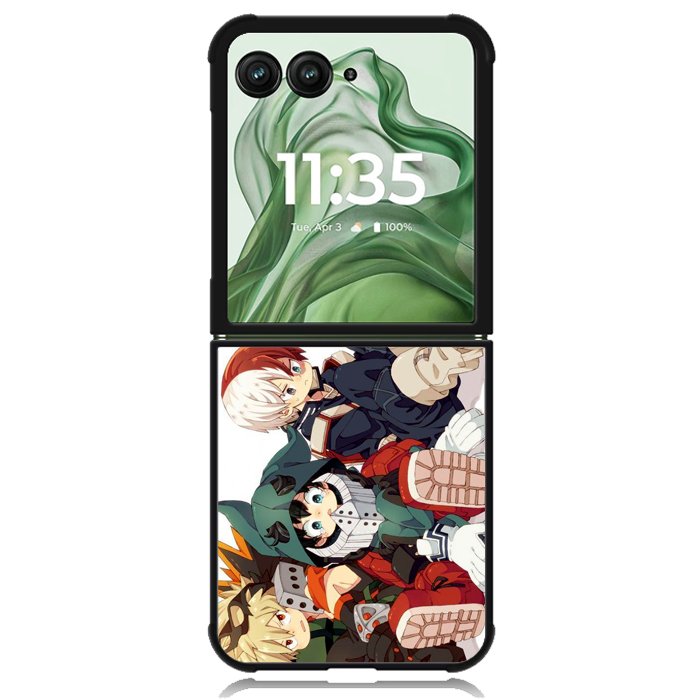 My Hero Academia Deku X Bakugou X Todoroki Z8066 Motorola Moto Razr+ Plus 2024/2025 Case, Motorola Razr 50 Ultra/50s Ultra Case