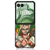 dr stone Z8151 Motorola Moto Razr+ Plus 2024/2025 Case, Motorola Razr 50 Ultra/50s Ultra Case