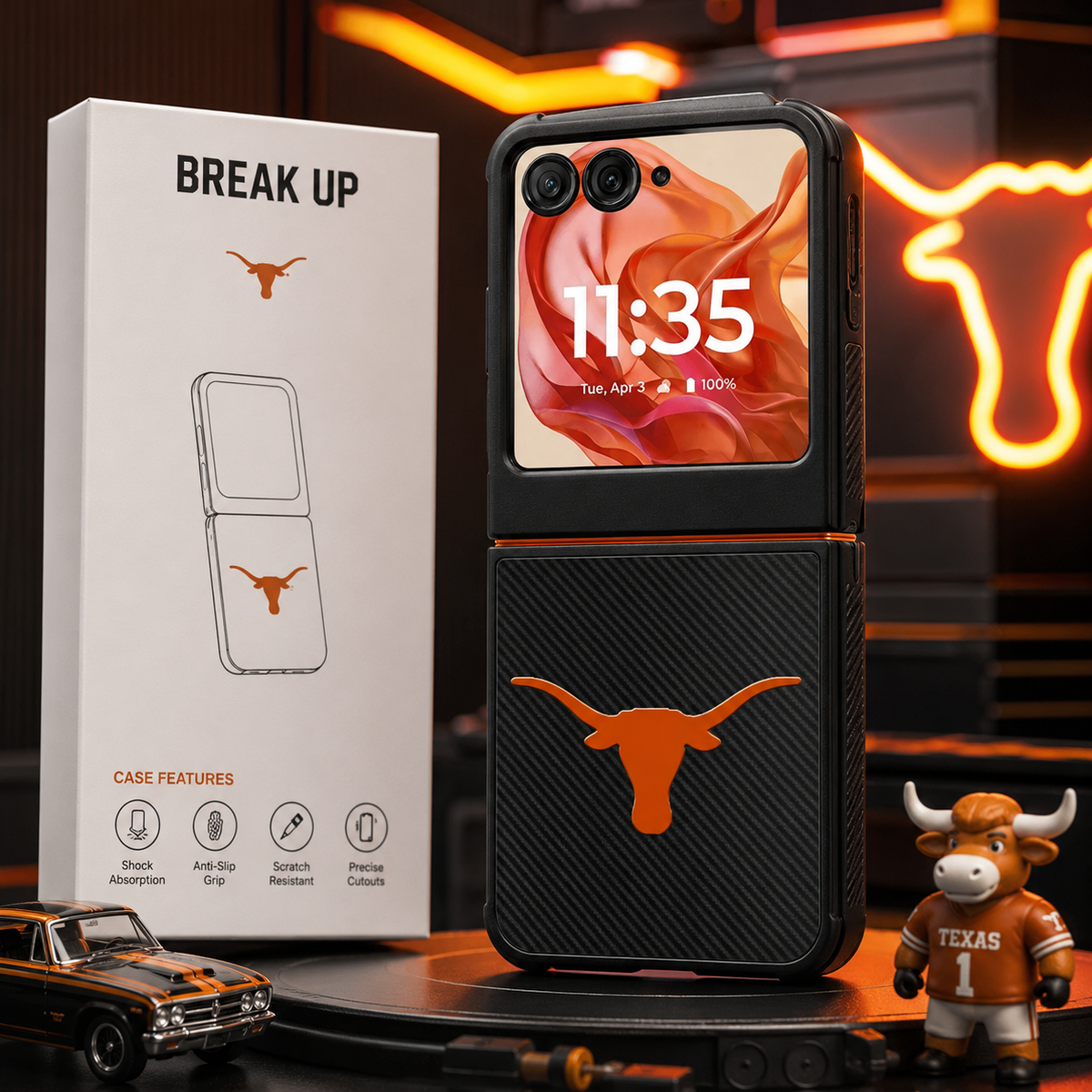 Texas Longhorn NFL Motorola Moto Razr 2025/2024 , Moto Razr 60/50 Case BC1786