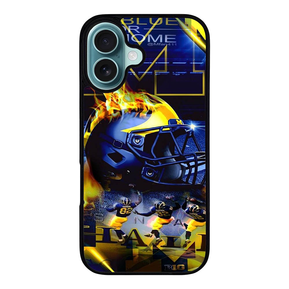 Michigan Wolverines Case iPhone 16 Plus BC1569