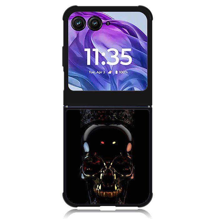 Skull Black Motorola Moto Razr 2024 , Moto Razr 50 Case