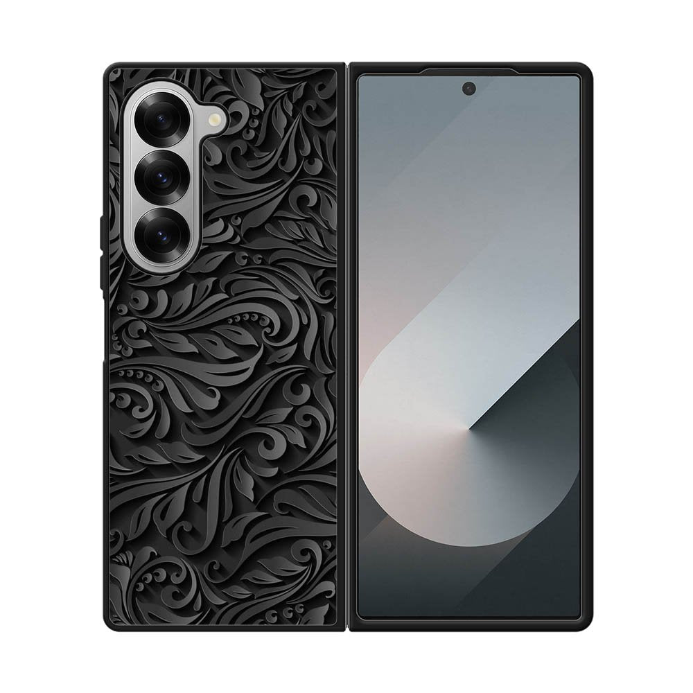 Black Flower FE0542 Samsung Galaxy Fold 7 5G Case