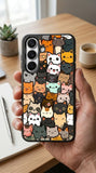 Funny Cartoon Cats Protective Case Compatible with iPhone, Samsung & Google Pixel FW0234