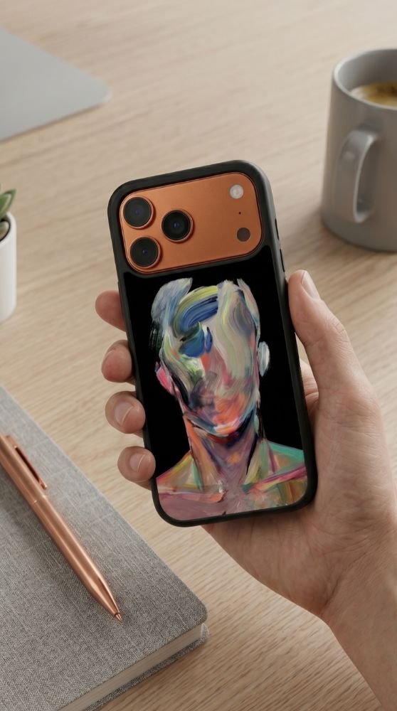 Modern Abstract Face Art Protective Case Compatible with iPhone, Samsung & Google Pixel FW0237