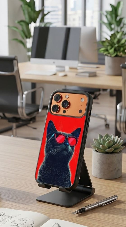 Cool Cat With Sunglasses Protective Case Compatible with iPhone, Samsung & Google Pixel FW0239