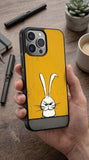 Angry Bunny Sketch Art Protective Case Compatible with iPhone, Samsung & Google Pixel FW0240