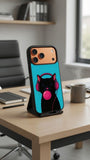 Cool Cat Bubblegum Pop Protective Case Compatible with iPhone, Samsung & Google Pixel FW0241