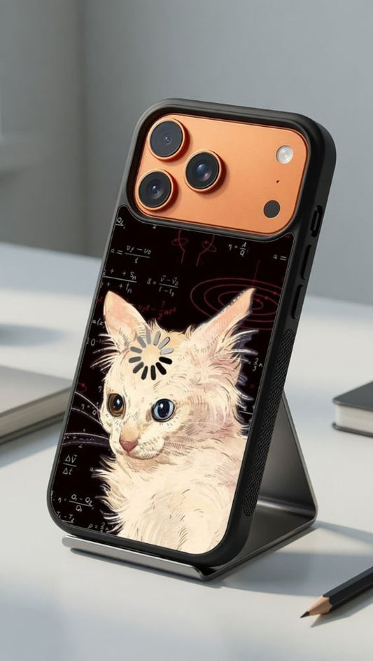 Confused Math Cat Meme Protective Case Compatible with iPhone, Samsung & Google Pixel FW0244