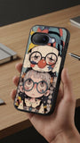 Whimsical Pastel Clowns Protective Case Compatible with iPhone, Samsung & Google Pixel FW0245