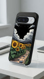Moonlit Sunflower Field Protective Case Compatible with iPhone, Samsung & Google Pixel FW0246