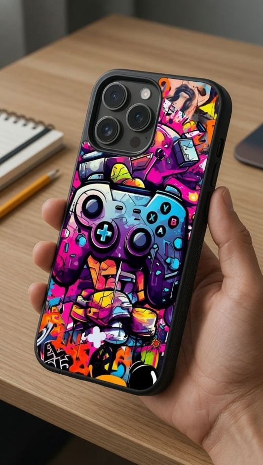 Game Over Graffiti Protective Case Compatible with iPhone, Samsung & Google Pixel FW0250