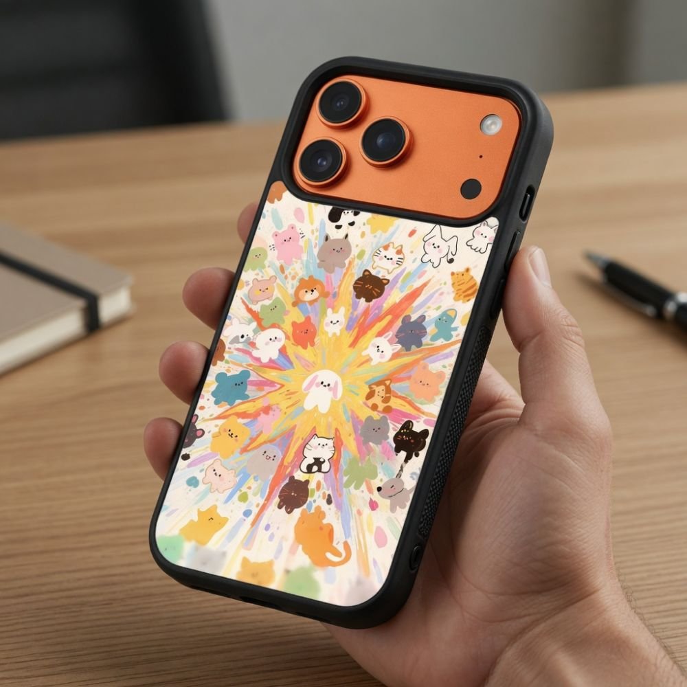 Cute Animal Galaxy Protective Case Compatible with iPhone, Samsung & Google Pixel FW0263