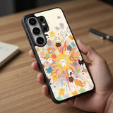 Cute Animal Galaxy Protective Case Compatible with iPhone, Samsung & Google Pixel FW0263