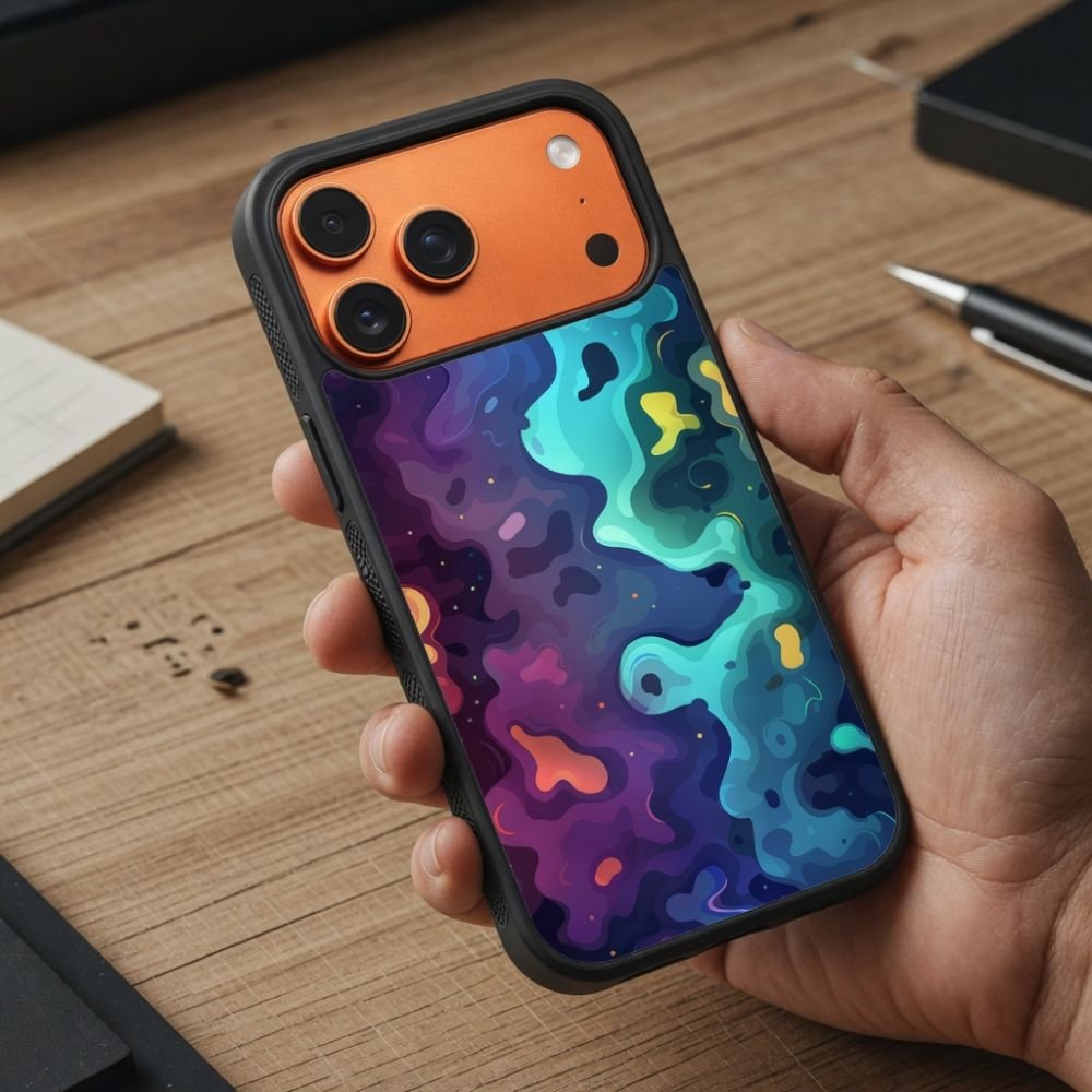 Cosmic Wave Flow Protective Case Compatible with iPhone, Samsung & Google Pixel FW0265