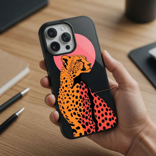 Cheetah’S Pink Moon Protective Case Compatible with iPhone, Samsung & Google Pixel FW0270