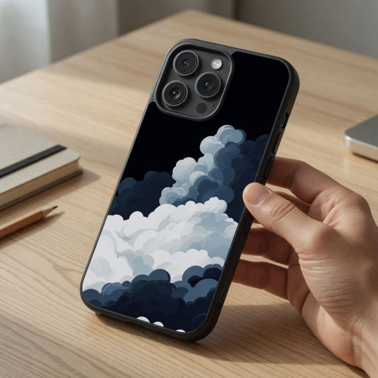 Midnight Storm Clouds Protective Case Compatible with iPhone, Samsung & Google Pixel FW0273