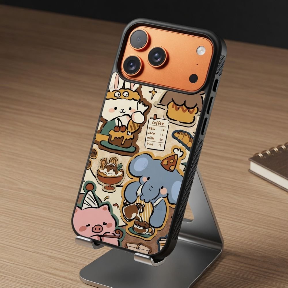 Sweet Animal Bakery Protective Case Compatible with iPhone, Samsung & Google Pixel FW0274