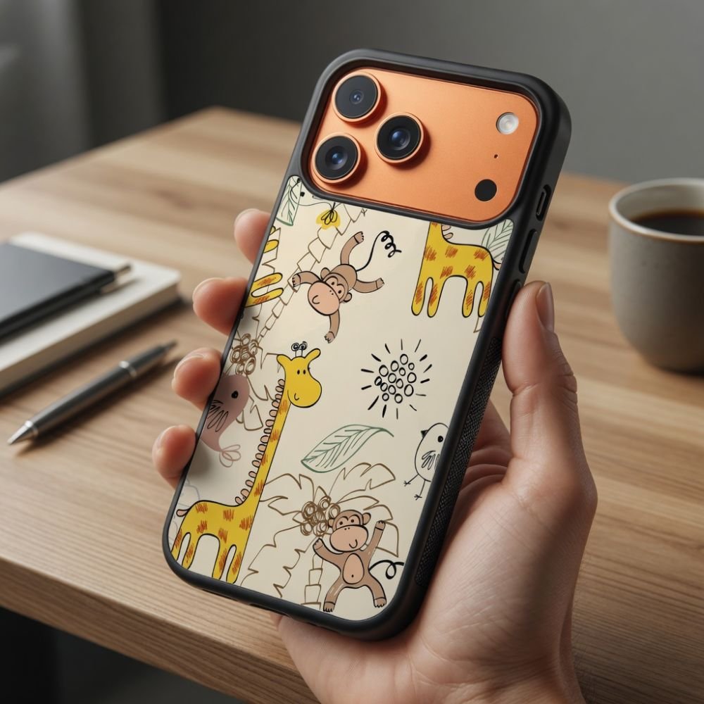 Jungle Friends Pattern Protective Case Compatible with iPhone, Samsung & Google Pixel FW0275