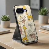 Jungle Friends Pattern Protective Case Compatible with iPhone, Samsung & Google Pixel FW0275