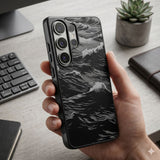 Dark Ocean Wave Art Protective Case Compatible with iPhone, Samsung & Google Pixel FW0277