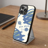 Doodle Blue Planet Protective Case Compatible with iPhone, Samsung & Google Pixel FW0278
