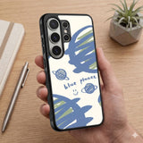 Doodle Blue Planet Protective Case Compatible with iPhone, Samsung & Google Pixel FW0278