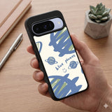 Doodle Blue Planet Protective Case Compatible with iPhone, Samsung & Google Pixel FW0278