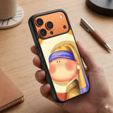 Cute Pearl Earring Girl Protective Case Compatible with iPhone, Samsung & Google Pixel FW0279