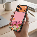 Pink Leopard Jungle Protective Case Compatible with iPhone, Samsung & Google Pixel FW0281