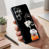 Fluffy Cat Stack Protective Case Compatible with iPhone, Samsung & Google Pixel FW0282
