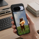 Cat Holding Fishbowl Protective Case Compatible with iPhone, Samsung & Google Pixel FW0283