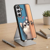Curious Husky Puppy Protective Case Compatible with iPhone, Samsung & Google Pixel FW0285