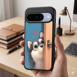 Curious Husky Puppy Protective Case Compatible with iPhone, Samsung & Google Pixel FW0285