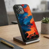 Vibrant Abstract Strokes Protective Case Compatible with iPhone, Samsung & Google Pixel FW0286